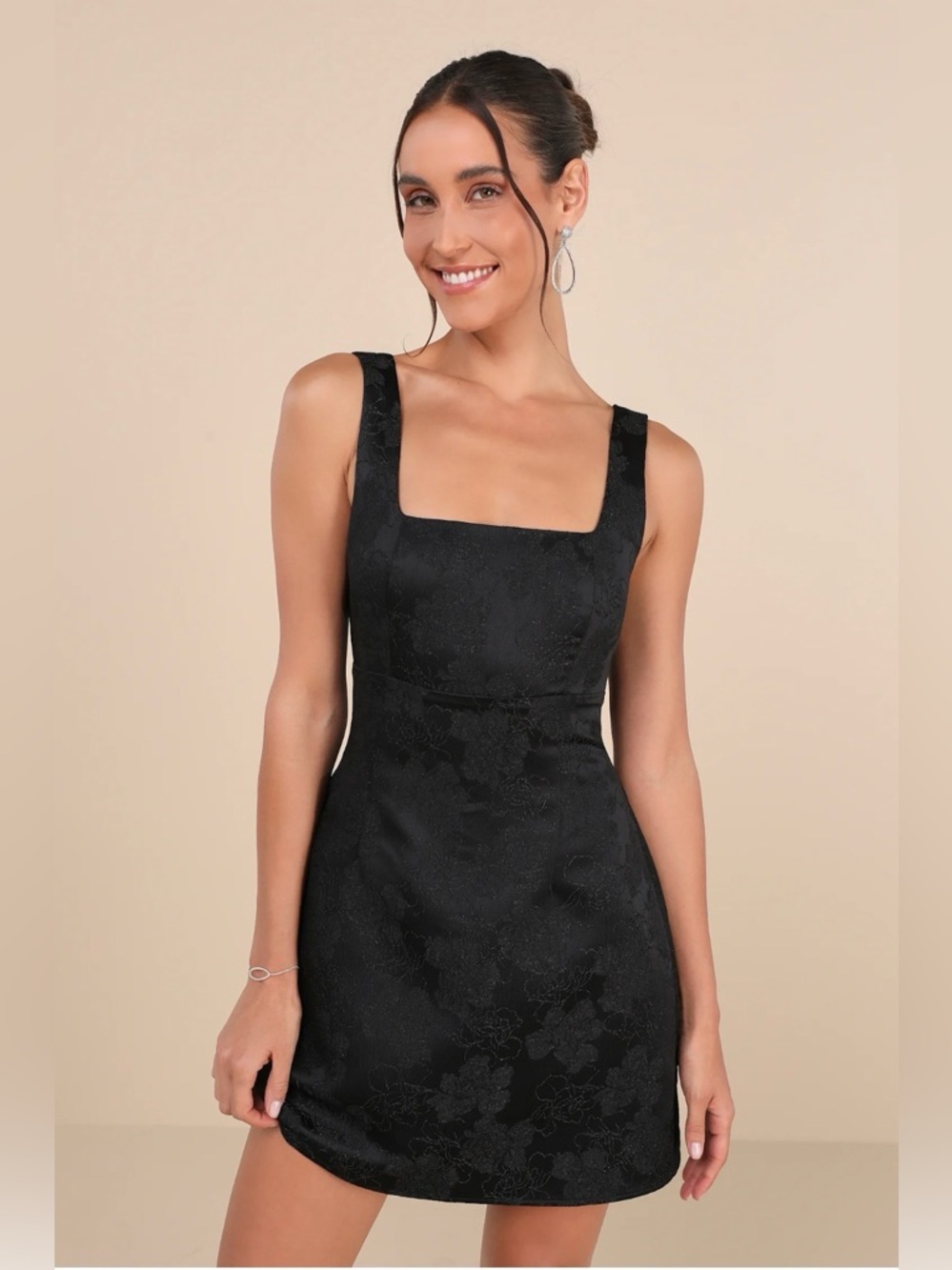 Lulus Perfectly Flirtatious Black Mini Dress